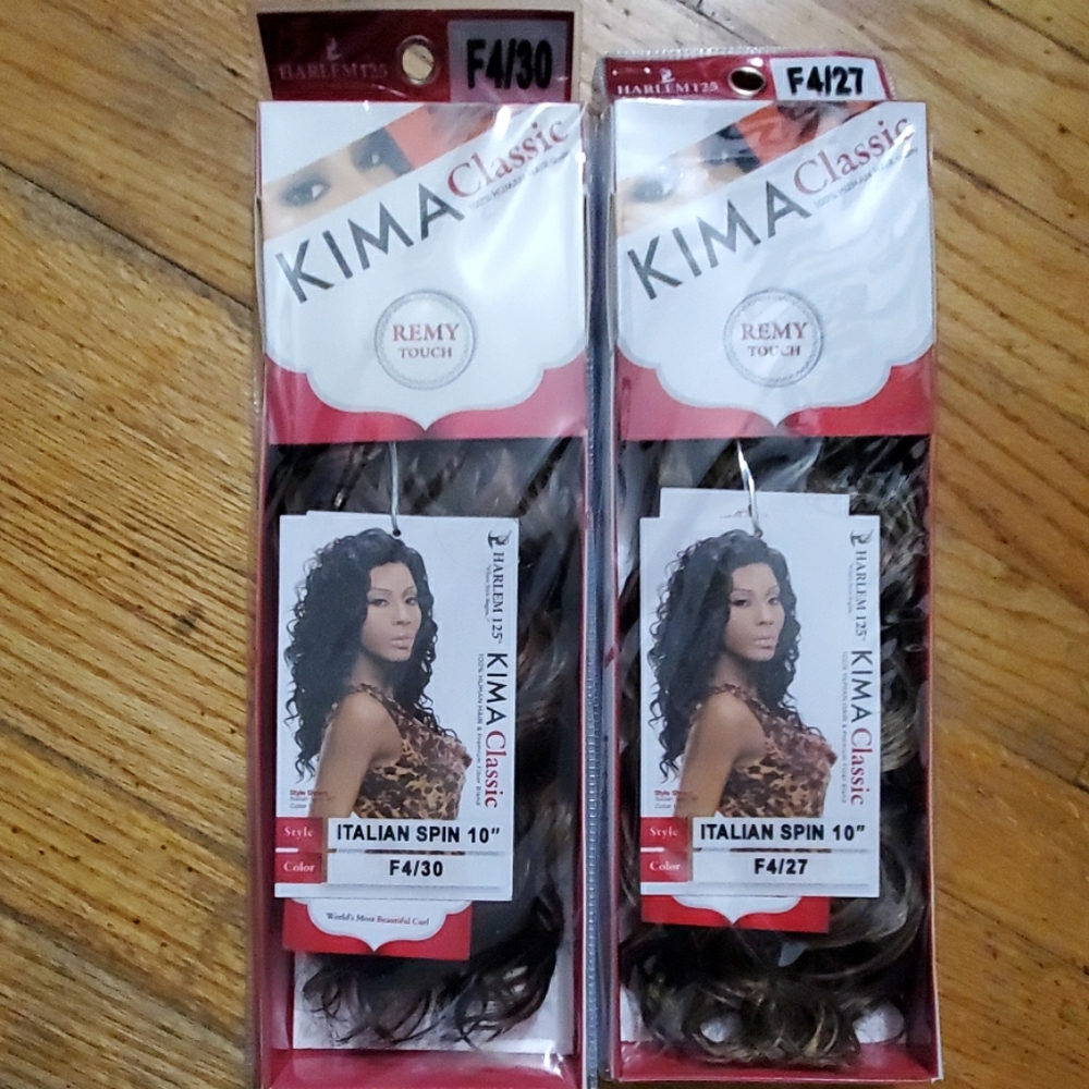 Brand new packages of weaving hair.